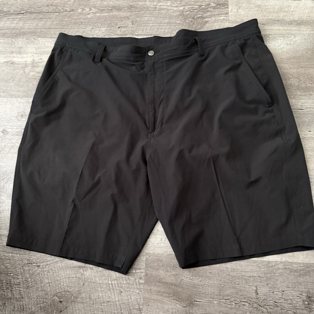 FJ FootJoy Performance Golf Shorts Mens 42 Black Flat Front Lightweight 23939